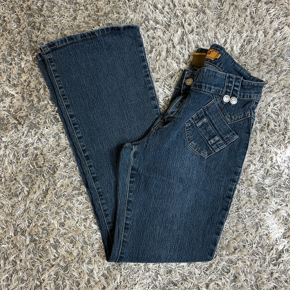 Vintage Funhouse Jeans Size Juniors Size 11 Bootcut Medium Blue Wash Stretch GUC